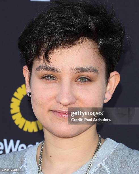 Actress Bex Taylor-Klaus attends the P.S. ARTS' Express Yourself 2016 event at Barker Hangar on November 13, 2016 in Santa Monica, California.