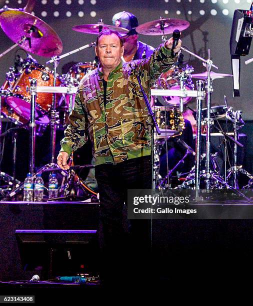 Members of the UB40 on stage during the UB40 featuring Ali, Astro and Mickey concert at the Ticketpro Dome on November 12, 2016 in Johannesburg,...