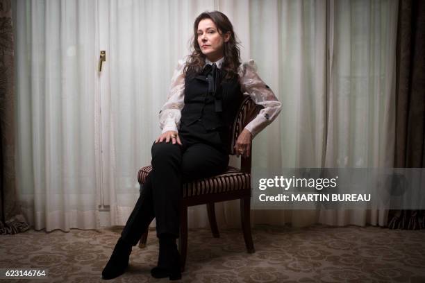 Danish actress Sidse Babett Knudsen poses for a portrait, on November 14, 2016 in Paris.