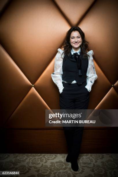 Danish actress Sidse Babett Knudsen poses for a portrait, on November 14, 2016 in Paris.