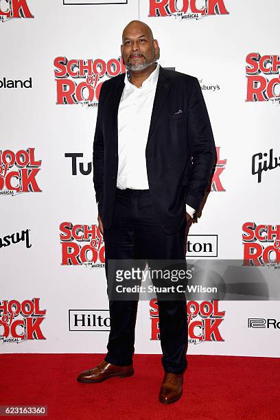 John Amaechi attends the opening night of 'School Of Rock The Musical' at the New London Theatre, Drury Lane on November 14, 2016 in London, England.