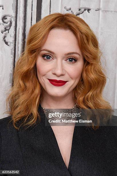 Actress Christina Hendricks attends The Build Series Presents Billy Bob Thornton, Christina Hendricks, Brett Kelly, Tony Cox, Mark Waters and Kathy...