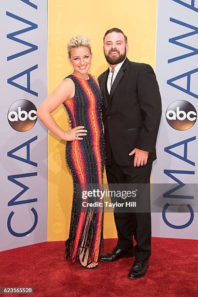 Singer-songwriter Cam and Adam Weaver attend the 50th annual CMA Awards at the Bridgestone Arena on November 2, 2016 in Nashville, Tennessee.