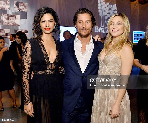 Model Camila Alves and actors Matthew McConaughey and Kate Hudson attend the Fifth Annual Baby2Baby Gala, Presented By John Paul Mitchell Systems at...