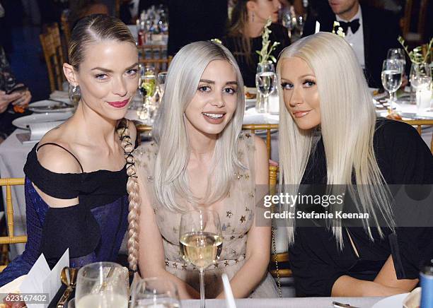 Actress Jaime King, Alexandra Lenas and recording artist Christina Aguilera attend the Fifth Annual Baby2Baby Gala, Presented By John Paul Mitchell...