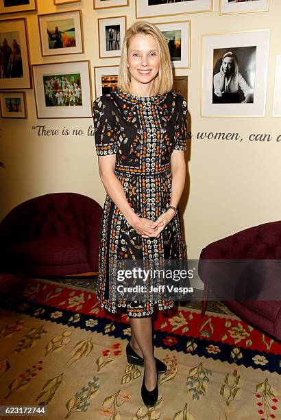 President and CEO of Yahoo! Marissa Mayer attends Glamour Women Of The Year 2016 LIVE Summit at NeueHouse Hollywood on November 14, 2016 in Los...