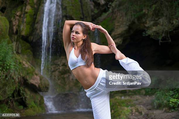 nature, yoga, vibrancy - lord of the dance pose stock pictures, royalty-free photos & images
