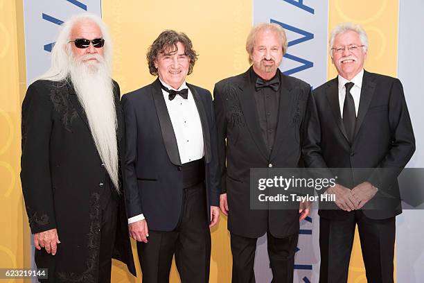 William Lee Golden, Richard Sterban, Duane Allen, and Joe Bonsall of The Oak Ridge Boys attend the 50th annual CMA Awards at the Bridgestone Arena on...