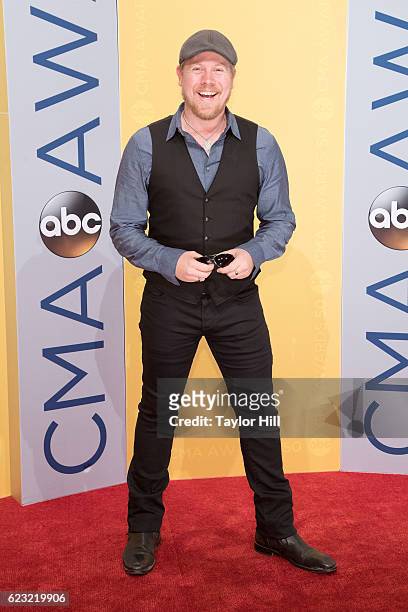 Musical artist Brian Collins attends the 50th annual CMA Awards at the Bridgestone Arena on November 2, 2016 in Nashville, Tennessee.