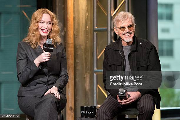 Christina Hendricks and Billy Bob Thornton attend The Build Series to discuss "Bad Santa 2" at AOL HQ on November 14, 2016 in New York City.