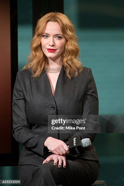 Christina Hendricks attends The Build Series to discuss "Bad Santa 2" at AOL HQ on November 14, 2016 in New York City.