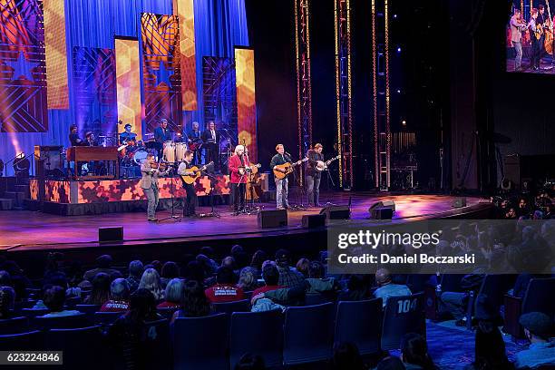 Ricky Skaggs & Kentucky Thunder perform at the "America Salutes You" Concert Honoring Military, Veterans, And Their Families at Rosemont Theatre on...