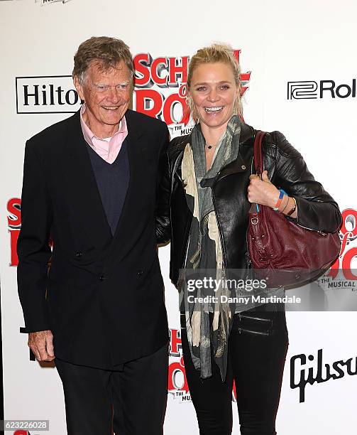 John Edward Aitken Kidd father of Jodie Kidd attend the opening night of 'School Of Rock The Musical' at The New London Theatre, Drury Lane on...