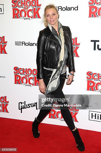 Jodie Kidd attends the opening night of 'School Of Rock The Musical' at The New London Theatre, Drury Lane on November 14, 2016 in London, England.