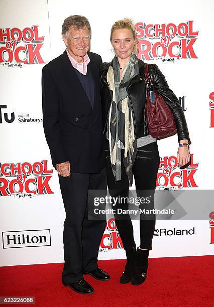 John Edward Aitken Kidd father of Jodie Kidd attend the opening night of 'School Of Rock The Musical' at The New London Theatre, Drury Lane on...