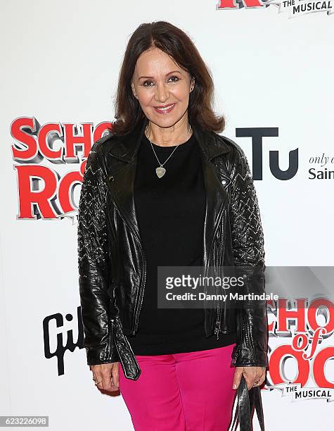 Arlene Phillips attends the opening night of 'School Of Rock The Musical' at The New London Theatre, Drury Lane on November 14, 2016 in London,...
