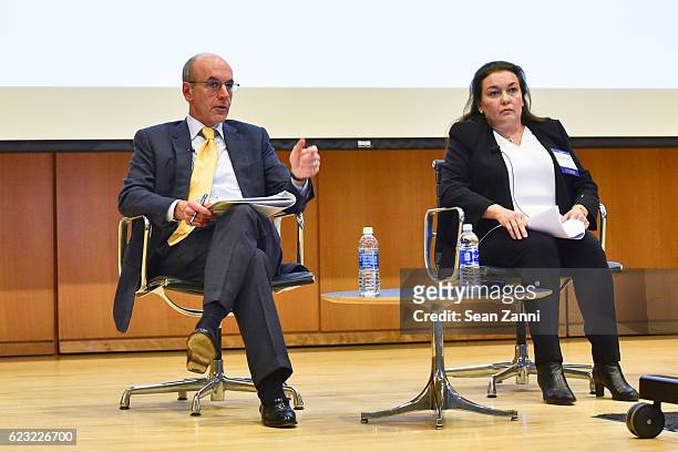 Michael Zetlin and Anita Konfederak attend Commercial Observer: Pulse Healthcare Conference at CUNY Graduate Center on November 10, 2016 in New York...