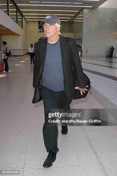 Richard Gere is seen at LAX on November 14, 2016 in Los Angeles, California.