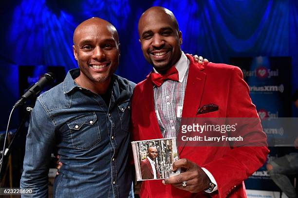 Kenny Lattimore appears on SiriusXM Heart & Soul "Up Close and Personal" hosted by Cayman Kelly on November 14, 2016 in Washington, DC.