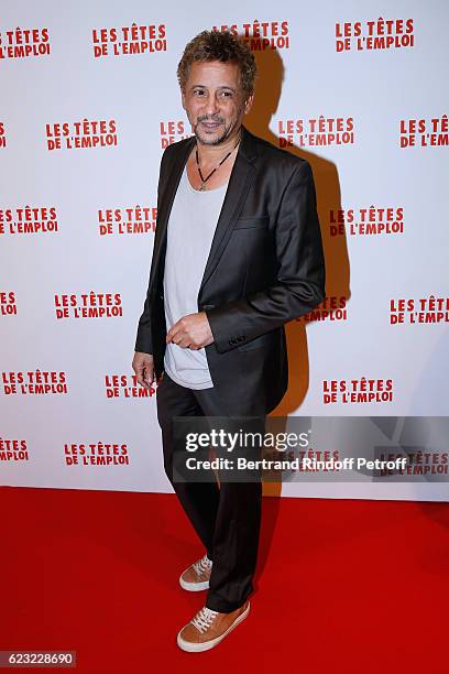 Actor Abel Jafri attends "Les Tetes de l''Emploi" Paris Premiere at Cinema Gaumont Opera Capucines on November 14, 2016 in Paris, France.