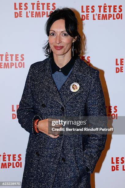 Director Geraldine Maillet attends "Les Tetes de l''Emploi" Paris Premiere at Cinema Gaumont Opera Capucines on November 14, 2016 in Paris, France.