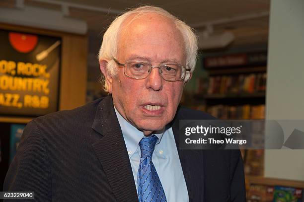 Bernie Sanders Signs Copies Of "Our Revolution: A Future To Believe In" at Barnes & Noble, 5th Avenue on November 14, 2016 in New York City.