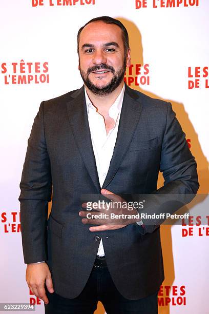 Actor of the movie, Francois-Xavier Demaison attends "Les Tetes de l''Emploi" Paris Premiere at Cinema Gaumont Opera Capucines on November 14, 2016...