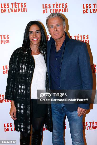 Actor of the movie, Franck Dubosc and his wife Daniele attend "Les Tetes de l''Emploi" Paris Premiere at Cinema Gaumont Opera Capucines on November...