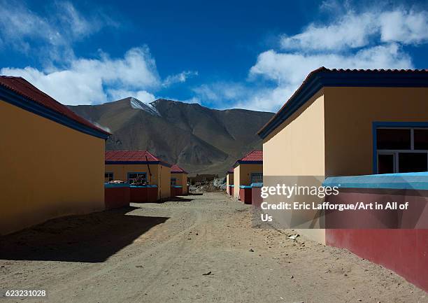 New village for kyrgyz people near Karakul lake, Xinjiang Uyghur Autonomous Region, China on September 21, 2012 in Karakul Lake, China.