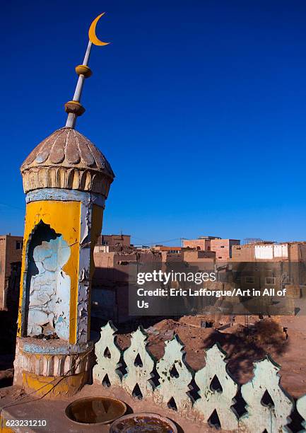 Mosque in the demolished old town of Kashgar, Xinjiang Uyghur Autonomous Region, China on September 23, 2012 in Kashgar, China.