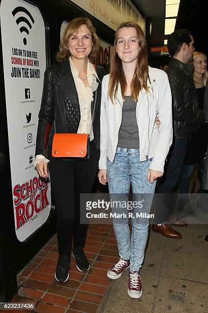 Fiona Bruce attending the School of Rock the musical VIP press night on November 14, 2016 in London, England.