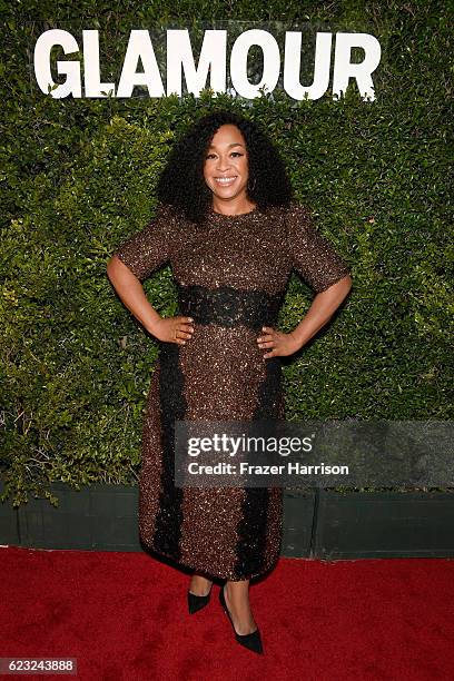 Writer/producer Shonda Rhymes attends Glamour Women Of The Year 2016 at NeueHouse Hollywood on November 14, 2016 in Los Angeles, California.