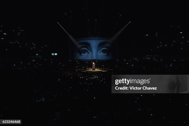 Singer/songwriter Adele performs on stage at Palacio De Los Deportes on November 14, 2016 in Mexico City, Mexico.