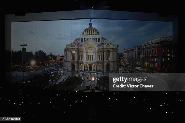 Singer/songwriter Adele performs on stage at Palacio De Los Deportes on November 14, 2016 in Mexico City, Mexico.