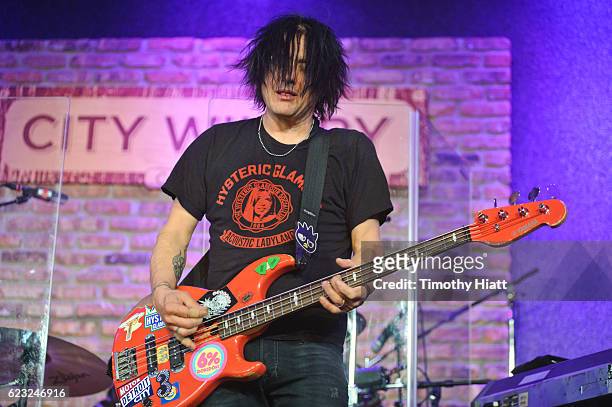 Robbie Takac of Goo Goo Dolls performs a private concert for Sirius XM at City Winery on November 14, 2016 in Chicago, Illinois.