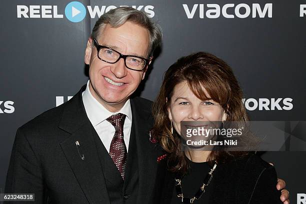 Director Paul Feig and honoree Dr. Stacy L. Smith attend the Reel Works Benefit Gala 2016 at Capitale on November 14, 2016 in New York City.