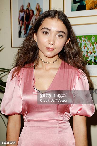 Actress Rowan Blanchard poses in the green room at Glamour Women Of The Year 2016 at NeueHouse Hollywood on November 14, 2016 in Los Angeles,...