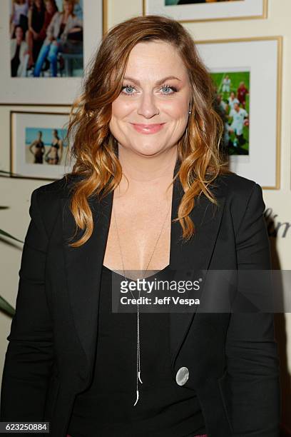 Actress Amy Poehler poses in the green room at Glamour Women Of The Year 2016 at NeueHouse Hollywood on November 14, 2016 in Los Angeles, California.