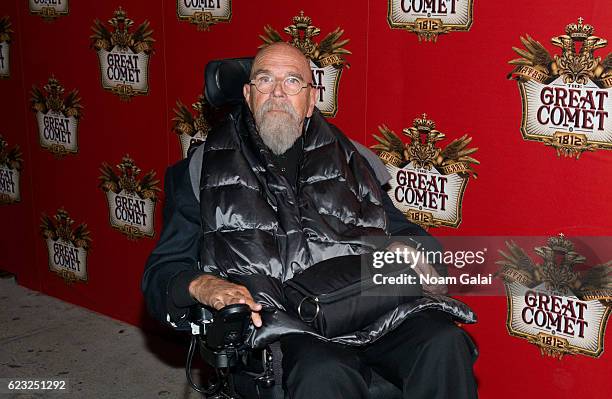 Artist Chuck Close attends the opening night of "Natasha, Pierre & The Great Comet Of 1812" on Broadway at Imperial Theatre on November 14, 2016 in...