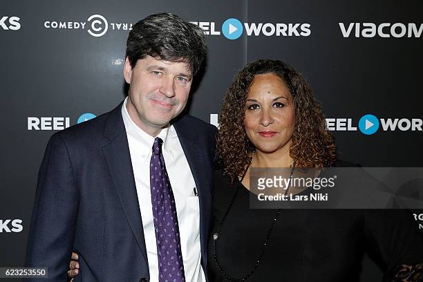 Reel Works Co-founder John Williams and honoree Karen Horne attend the Reel Works Benefit Gala 2016 at Capitale on November 14, 2016 in New York City.