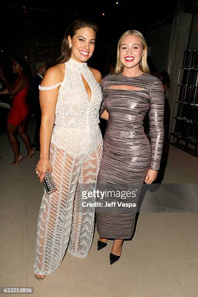 Honoree Ashley Graham and model Iskra Lawrence pose in the green room at Glamour Women Of The Year 2016 at NeueHouse Hollywood on November 14, 2016...
