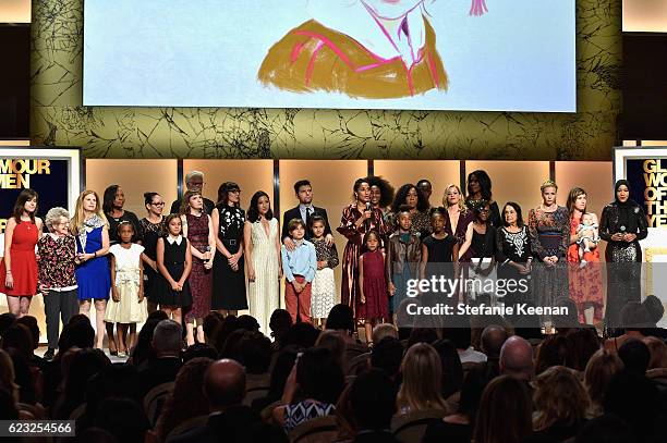 Special guests and honorees speak onstage during Glamour Women Of The Year 2016 at NeueHouse Hollywood on November 14, 2016 in Los Angeles,...