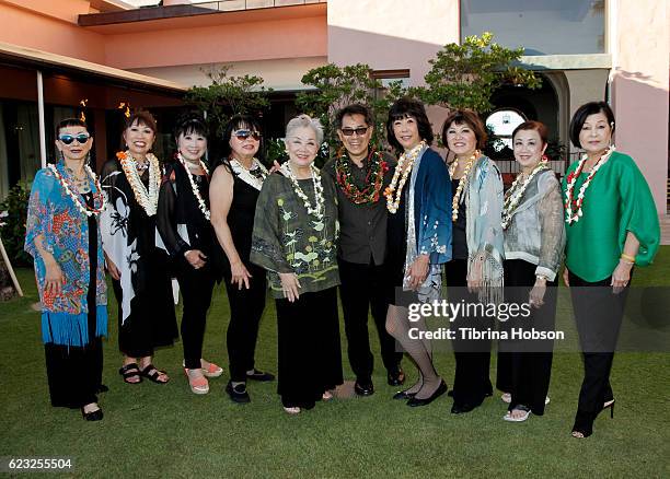 Filmmaker Arthur Dong and the nightclub performers from "Forbidden City, U.S.A.' attend the closing night reception of the Hawaii International Film...