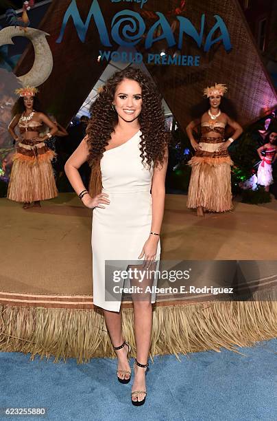 Actress Madison Pettis attends The World Premiere of Disneys "MOANA" at the El Capitan Theatre on Monday, November 14, 2016 in Hollywood, CA.