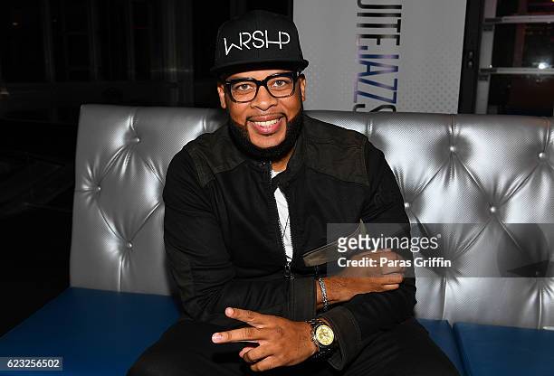 Recording artist James Fortune attends Tasha Cobbs Presents A Benefit Concert For Haiti at Suite Lounge on November 14, 2016 in Atlanta, Georgia.