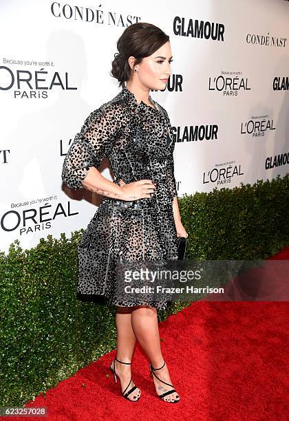 Singer/Actress Demi Lovato attends Glamour Women Of The Year 2016 at NeueHouse Hollywood on November 14, 2016 in Los Angeles, California.