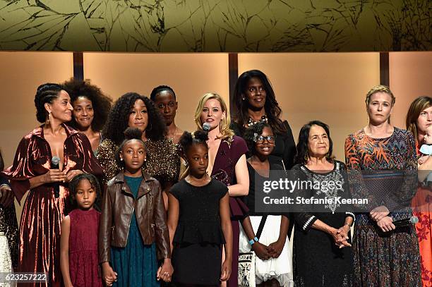 Actress Tracee Ellis Ross, producer Shonda Rhimes, actress Elizabeth Banks, civil rights activist Dolores Huerta and tv personality Chelsea Handler...