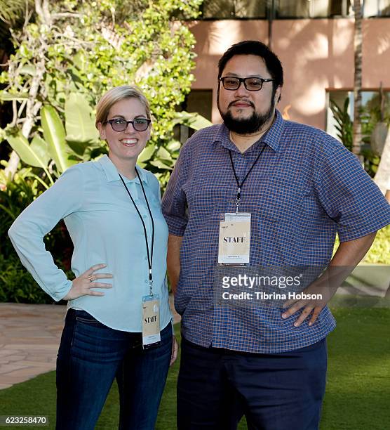 Anna Page and Anderson Le attend the closing night reception of the Hawaii International Film Festival 2016 at The Royal Hawaiian on November 13,...