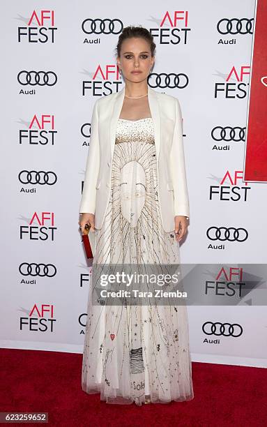 Actress Natalie Portman attends the premiere of 'Jackie' at AFI Fest 2016, presented by Audi at TCL Chinese Theatre on November 14, 2016 in...