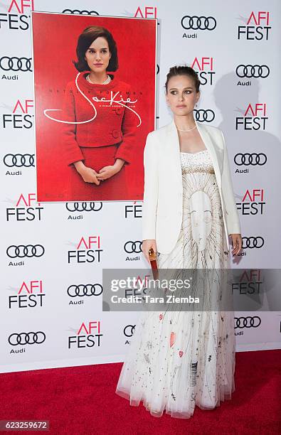 Actress Natalie Portman attends the premiere of 'Jackie' at AFI Fest 2016, presented by Audi at TCL Chinese Theatre on November 14, 2016 in...